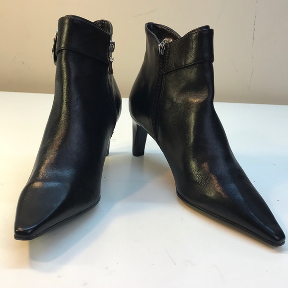 Willi Smith Black Leather Bootie Sz 6.5 Never Worn - Picture 2 of 16